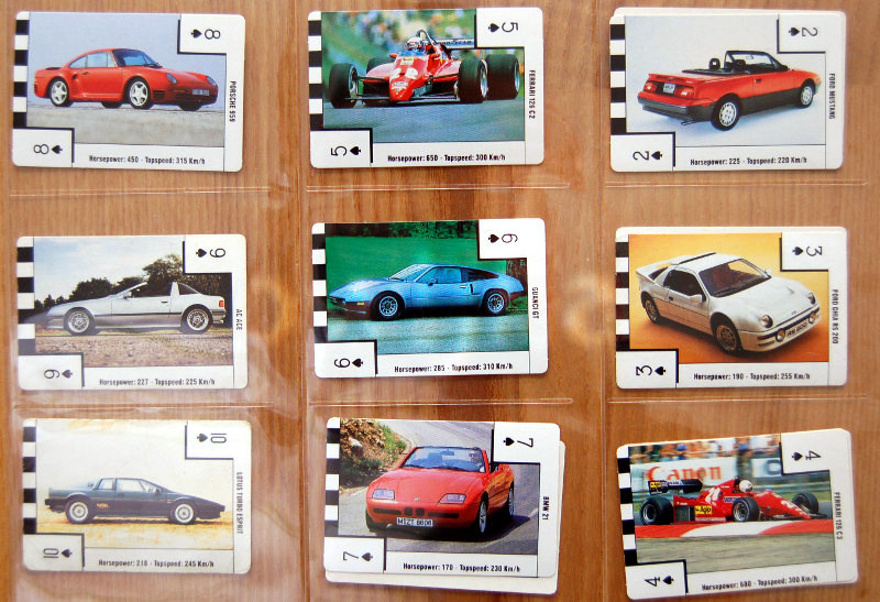 Gallery Super Cars cards gum inserts museum of collections